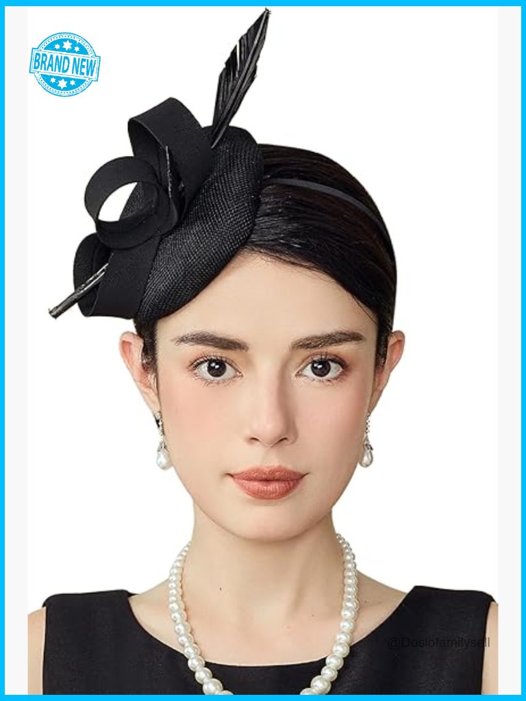 Fascinator Hat With Feathers Derby Pillbox Wedding Tea Party Kentucky Derby